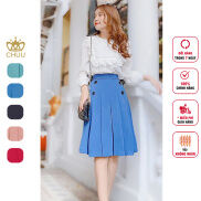 Chân váy xếp li kiểu xòe ngang gối CHUU CV5024