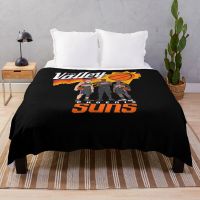 Ready Stock 2021 Ph.oenixs Suns Playoffs Rally The Valley-City Jersey Rally In The Valley Phoenix Flaming Basketball Retro Sun Throw Blanket