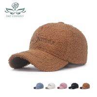 D amp;T 2022 New Fashion Fluffy Baseball Cap Men 39;s Knitted Warm Winter Pure Color Casual Elegant Messy Korean Letter Hairy Fluff Hat