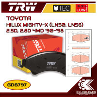 ผ้าเบรคหน้า TRW สำหรับ HILUX MIGHTY-X (LN50, LN56) 2.5D, 2.8D 4WD 90-98 (GDB797)