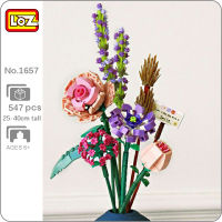 LOZ 1657 Eternal Flower Herb Plant Rose Camellia Lavender Orchid รุ่น DIY มินิบล็อกอิฐของเล่นสำหรับเด็กไม่มีกล่อง