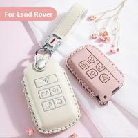 ﹍✖ Car Leather Key chain Case Holder For Land Rover Range Rover Discovery 5 Sport Evoque Freelander 2 Velar Key Protector