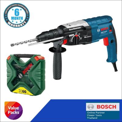 ( โปรโมชั่น++) คุ้มค่า BOSCH GBH 2-28 DFV + X- 60 สว่านโรตารี่ แถมฟรี Bosch ชุดดอกสว่านและดอกไขควง 60 ชิ้น สว่านไฟฟ้า ราคาสุดคุ้ม ชุด เครื่องมือ ช่าง ไฟฟ้า ชุด สว่าน ไร้ สาย ชุด ไขควง ไฟฟ้า ชุด บล็อก ไฟฟ้า