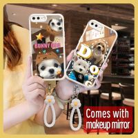 literature trend Phone Case For iPhone 7Plus/8Plus luxurious interest tulip Full edging texture Makeup mirror youth