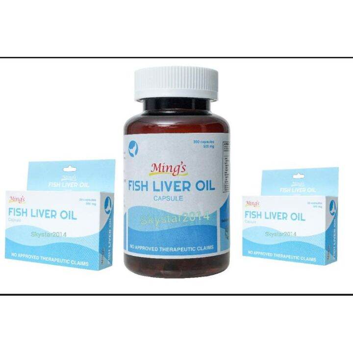 ♢Mings Fish Liver Oil Softgel Capsule 500mg☼ Lazada PH