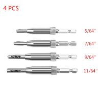 4 pcs HSS Self Centering Hinge Drill Bits Set Door Cabinet 5/64 quot; 7/64 quot; 9/64 quot; 11/64 quot; Center Drill Bit DropShipping