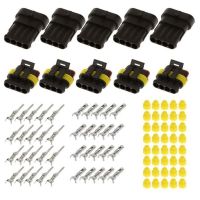 15 set Electrical Wire Connector Car Plug Truck Terminal Connector 2 3 4-pin Auto Waterproof Male &amp; Female Cable Wire Connectors