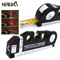 New Multipurpose Laser Level Laser Horizon Vertical Measure Tape Aligner Bubbles Ruler Lines Optical Instrument + Tripod Shoes Accessories