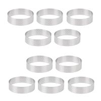 Circular Stainless Steel Tart Ring Tower Pie Cake Mould Baking Tools Perforated Cake Mousse Ring