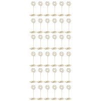 【CW】 36 Pack Table Number Card Holders Photo Holder Stands Paper Menu Clips (Gold)