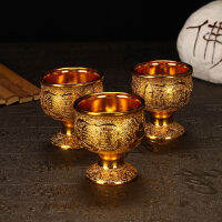 3pcslot Imitation Gold Goblet Fashion Specialty of China Plastic Decoration Bowl Luxury Style Decoration Classical Collection