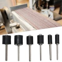 6pcs Sanding Drums Kit Rubber Mandrel Set Sandpaper Circle Kit Grinder Drum Polishing Drum Mandrel Abrasive Tools Power Sanders