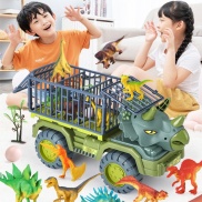 Ô tô đồ chơi khủng long cỡ lớn cho bé chở thú, có tặng kèm khủng long