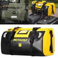 Motorcycle Waterproof PVC Tail Bag with Air Valve Durable Dry Luggage Outdoor Bag Motorbike Rear Seat Bag Accessory