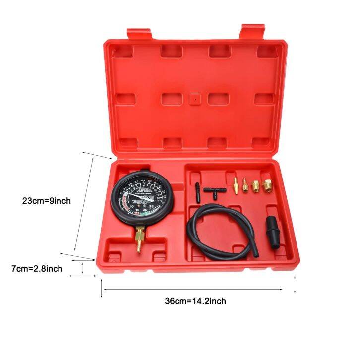 1 Fuel Pump And Vacuum Tester Gauge, Car Vacuum And Fuel Pump Tester