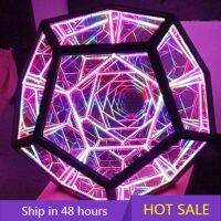 Fantasy Geometry Space LED Art Lamp Infinity Dodecaedron Color Art Light USB Charging Christmas Gifts Decorations Night Light