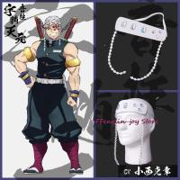 Anime Demon Slayers Kimetsu No Yaiba Uzui Tengen Cosplay Costume Black Uniform Halloween Christmas Party Clothes