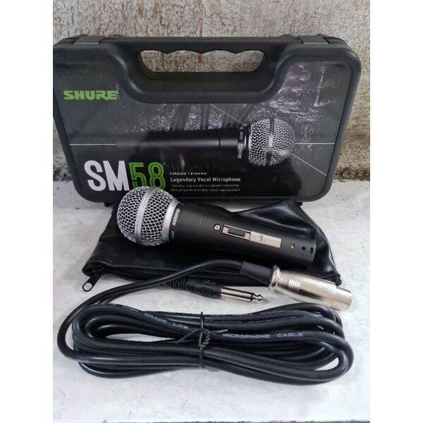 Microphone SHURE SM58 / SM 58 FREE Coffee MIC Cable / SHURE Cable Lazada
