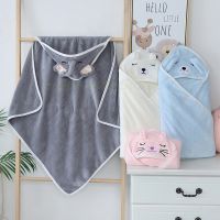 Newborn Sleeping Blanket Soft Microfiber Swaddle Wrap for Baby Bebe Muslin Cloth Hooded Bathrobes Bath Towel New Born Baby Items