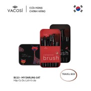 Vacosi Hộp Cọ Trang Điểm Du Lịch 6 Cây My Darling Travel Brush Set BC23