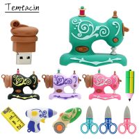 Tailor Tools Sewing Machine Scissor Ruler Pendrive 256G Usb Stick 8GB 16GB 32GB 256GB 64GB 128GB USB 2.0 Memoria USB Flash Drive