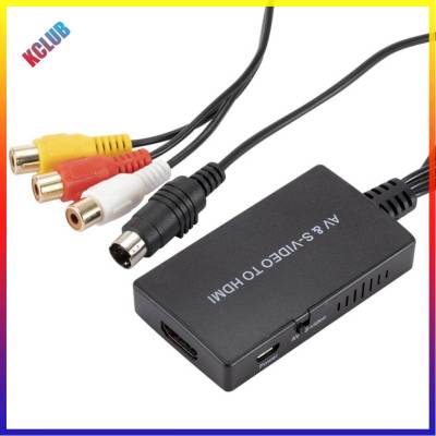 RCA AV S-วิดีโอเป็น HDMI-เข้ากันได้กับแปลงเสียงวิดีโออะแดปเตอร์ที่รองรับ NTSC PAL
