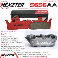 5656AA NEXZTER ผ้าเบรคหน้า BMW R1200GS,R,LC(14-17),S1000XR / DUCATI SCRAMBLER (ยกเว้น 62),MONSTER 821/797,HYPERMOTARD821/939,PANIGALE899/959,MULTISTRADA 950,MULTISTRADA ENDURO,XDIAVEL,SUPER SPORTS เบรค ผ้าเบรค เบรก