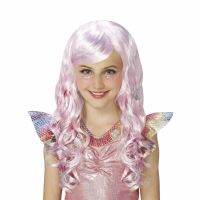 Kindergarten childrens Halloween school show girls cosplay waves mermaid show childrens wig