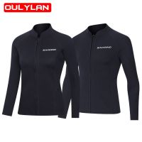 Oulylan Neoprene เสื้อดำน้ำ3มม. อบอุ่นชุดดำน้ำกันแดดแขนยาวสำหรับผู้ชายผู้หญิงใต้น้ำชุดโต้คลื่น