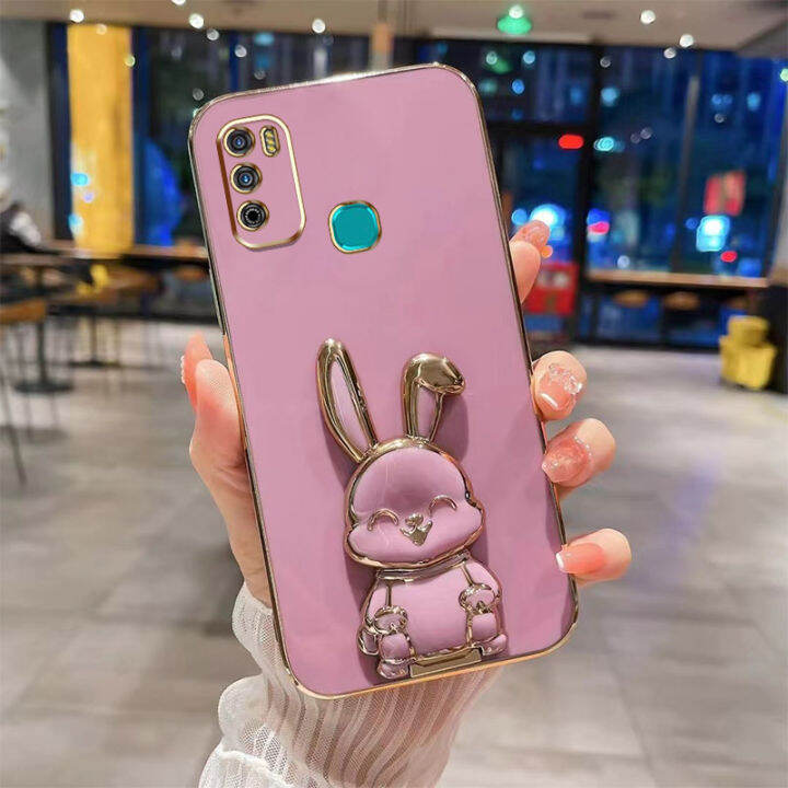 andyh-new-design-for-infinix-hot9-play-x680-x680b-x680c-case-luxury-3d-stereo-stand-bracket-smile-rabbit-electroplating-smooth-phone-case-fashion-cute-soft-case