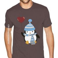 Custom Made Penguin In Love Tee Shirts Mens Cheap Custom England Style Tshirts Men Cotton Round Neck Shirts