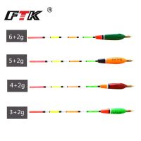 FTK แท่นลอย5ชิ้น/ล็อต3 + 2G 4 + 2G 5 + 2G 6 + 2G สีผสม Barguzinsky Pesca ลอยน้ำแนวตั้งสำหรับตกปลาแบบลอยสำหรับตกปลาคาร์ป