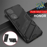 เคสสำหรับ Honor กันกระแทก90 Pro 5G 2023เคสโทรศัพท์ฝาปิดมีที่ยึดเกราะยางอ่อน TPU สไตล์พังก์แข็งสำหรับ Honor90 90Pro Honor90Pro เคสด้านหลัง