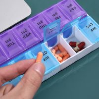 ✆ 14 Grids 7 Days Weekly Pill Case Medicine Tablet Dispenser Organizer Pill Box Splitters Pill Storage Organizer Container