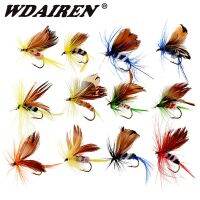 hot！【DT】 12Pcs/Set Insects Flies Fly Fishing Lures Bait Carbon Tackle With Super Sharpened Crank