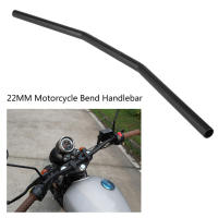 7 / 8Inch 22MM รถจักรยานยนต์ Retro Bend Handlebar Handle Bar Black Silver