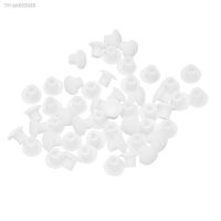 ☊☬ Plastic Round Shaped Cover Screw Cap Lid White 50pcs for 5mm Dia Hole