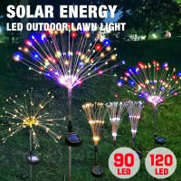 ไฟประดับโซล่าเซลล์ ไฟตกแต่ง ดอกแดนดิไลอัน ดอกไม้ไฟ ไฟกระพริบ Solar LED Light 120LED / 90LED