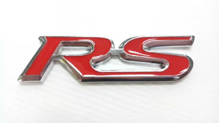 AD.โลโก้โลหะ RS แดงชุป 9×2.5 cm