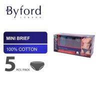 Byford 100 Cotton Mini Brief (5 Pieces) Assorted Colour - BUD5110M