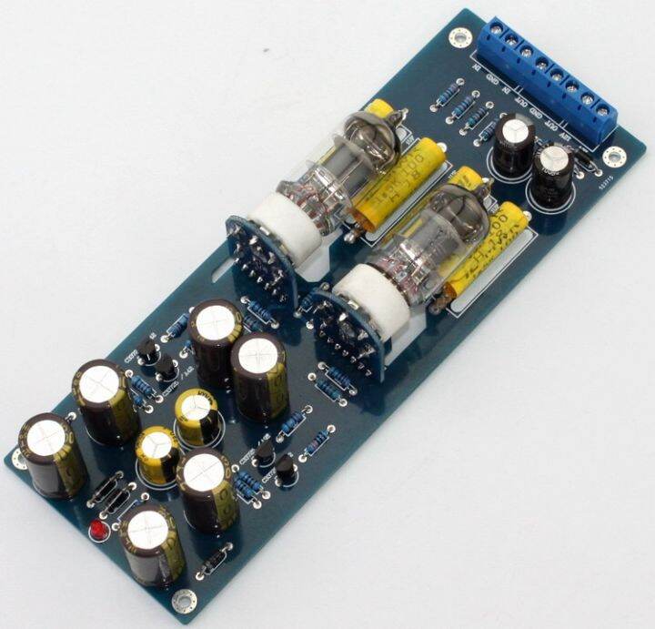 Horizontal Deluxe type 6J1 Vacuum Tube Preamp HiFi Preamplifier board