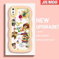 เคส JIUMOO สำหรับ Realme 3 Pro เคส3i Realme ลายการ์ตูนใหม่เครยอนชินจังมาการองโคโลเรม่ขอบคลื่นนุ่มเคสมือถือกันกระแทกแบบใสที่สร้างสรรค์เคสโปร่งใสลายกล้องถ่ายรูปซิลิก้าเจลฝาครอบป้องกัน