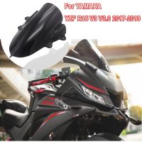 รถจักรยานยนต์ใหม่สำหรับ YAMAHA YZF-R15 YZF R15 V3 V3.0กระจกบังลมหน้าแว่นตากระบังแสงกระจกหน้ารถ2021 2020 2019 2018 2017New2023202320232023