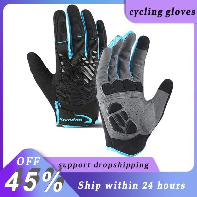 Mens Cycling Gloves Women MTB Motorcycle Accessories Shockproof Mittens Bicycle Touchscreen Breathable Full Finger Bike Gloves