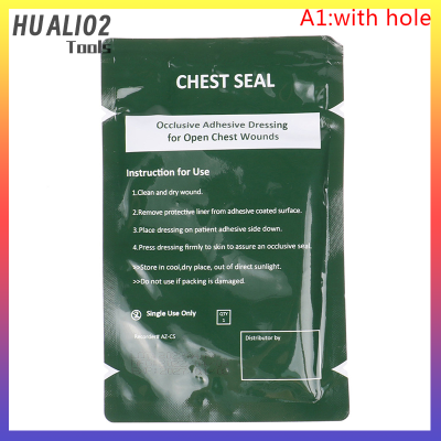 HUALI02 ความปลอดภัยการอยู่รอดฉุกเฉินสติกเกอร์หน้าอกซีลระบายอากาศแพทช์ปฐมพยาบาล