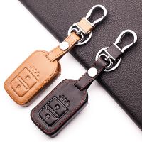 ◄ Genuine Leather Smart Remote Key Case For Honda HRV HR-V Vezel For Jazz Crosstour XRV Jed Pilot Accord Civic 2 button Great case