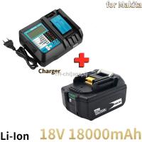 18V 18.0Ah rechargeable lithium-ion battery replacement for power tool batteries for MAKITA LXT BL1860B BL1860 BL1850 （สต็อกสำเร็จรูป） agapi