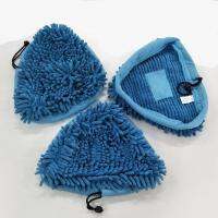 □♠ 1PCS Durable Light Blue Round Triangle Steam Mop Cloth Cover Replacement Pad