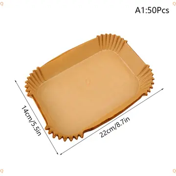 Disposable Airfryer Baking Paper Liner Rectangle Waterproof Oilproof  Non-Stick Baking Mat for Ninja Foodi Air Fryer Accessories