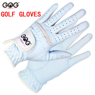 1pair GOG GOLF GLOVES BLUE Professional Breathable Sky Blue soft Fabric For women left and right hand free shipping Towels